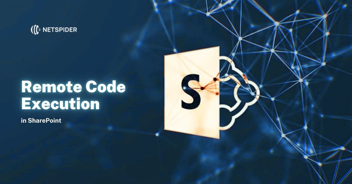 Remote Code Execution in SharePoint
